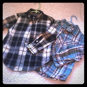 Boys 4T and 4/5 Button Up collar shirts